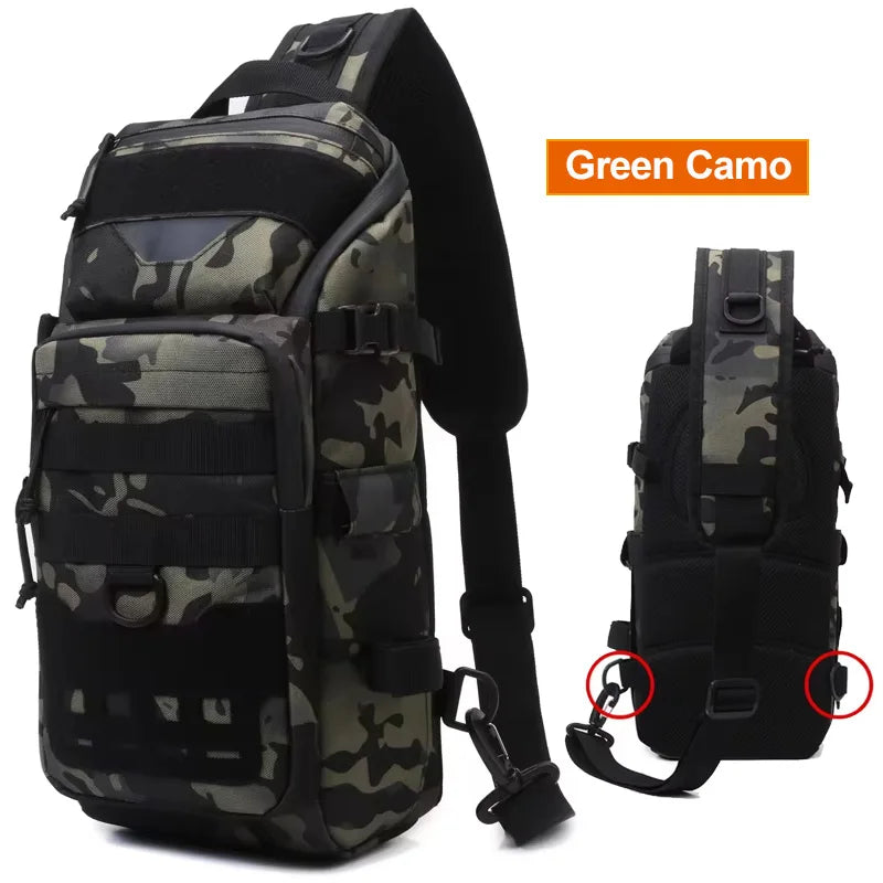 Bolsa de pecho de pesca para hombre, mochila táctica, riñ...