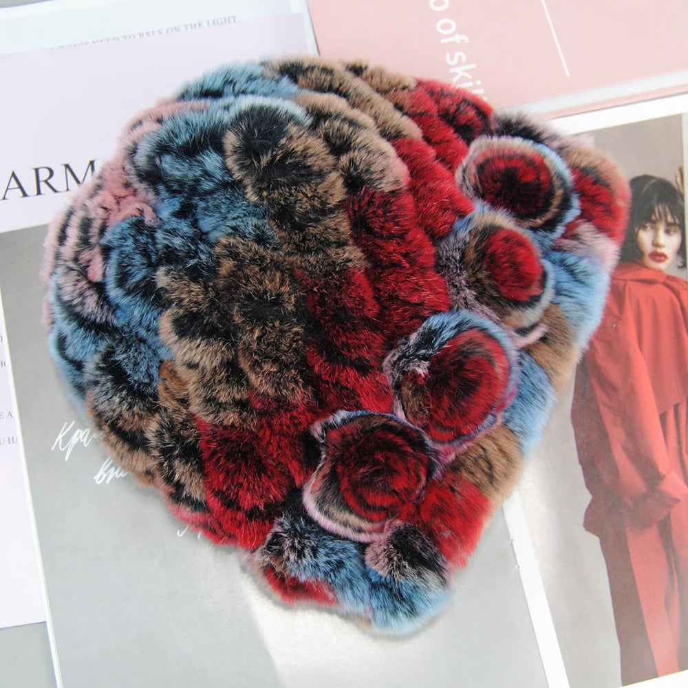 Authentic leather hats and matching scarves from Nueva moda, displayed together in a stylish set.