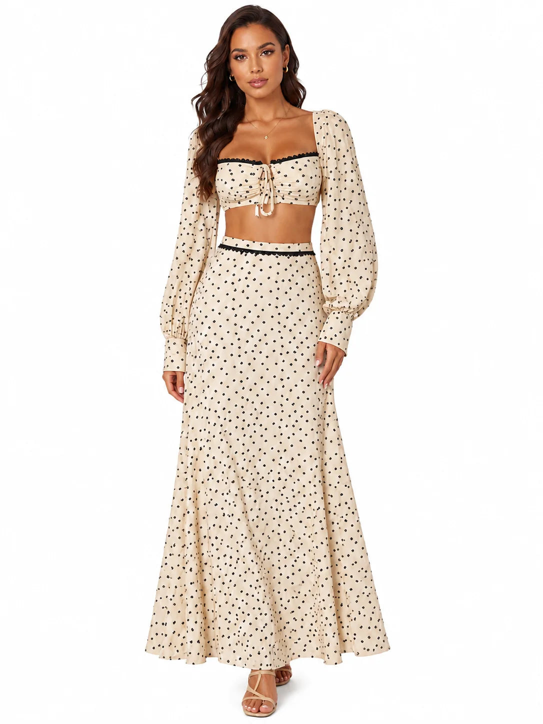 Conjuntos bohemios de 2 piezas para mujer, top corto con ...