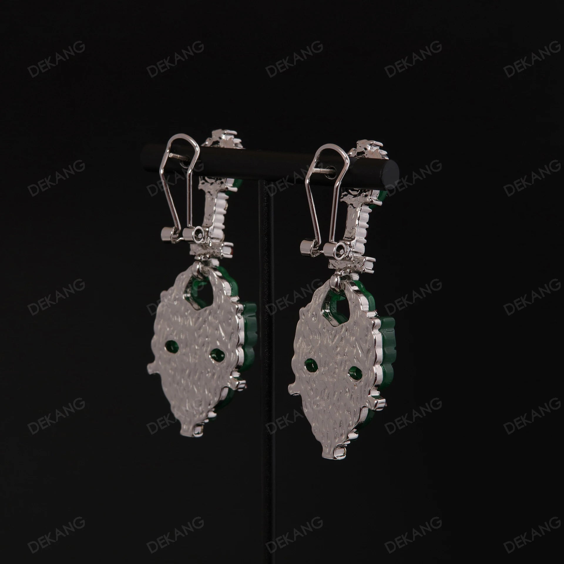Pendientes de color verde esmeralda de estilo chino nuevo...