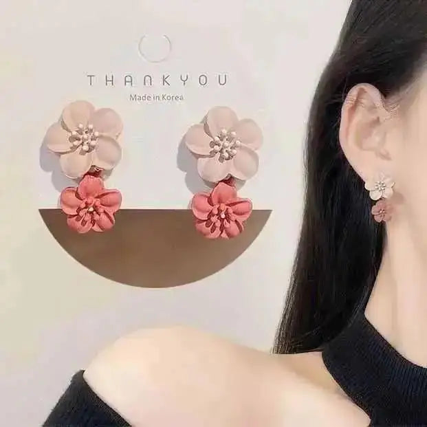 Pendientes de gota de corazón de cristal púrpura para muj...