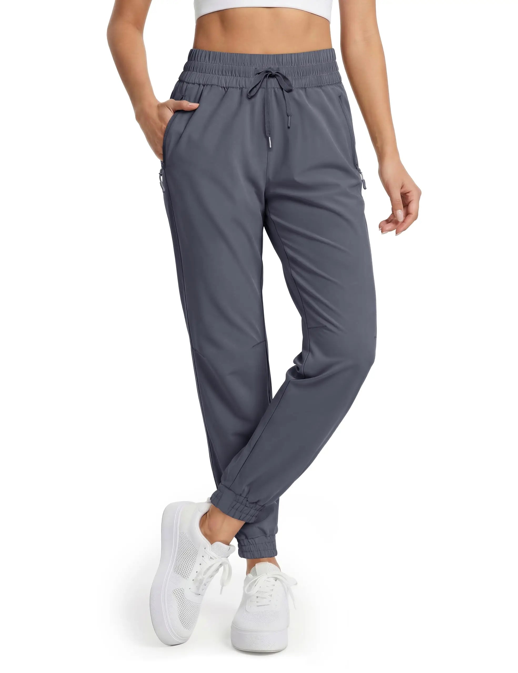 MAGCOMSEN Pantalones de senderismo impermeables para muje...