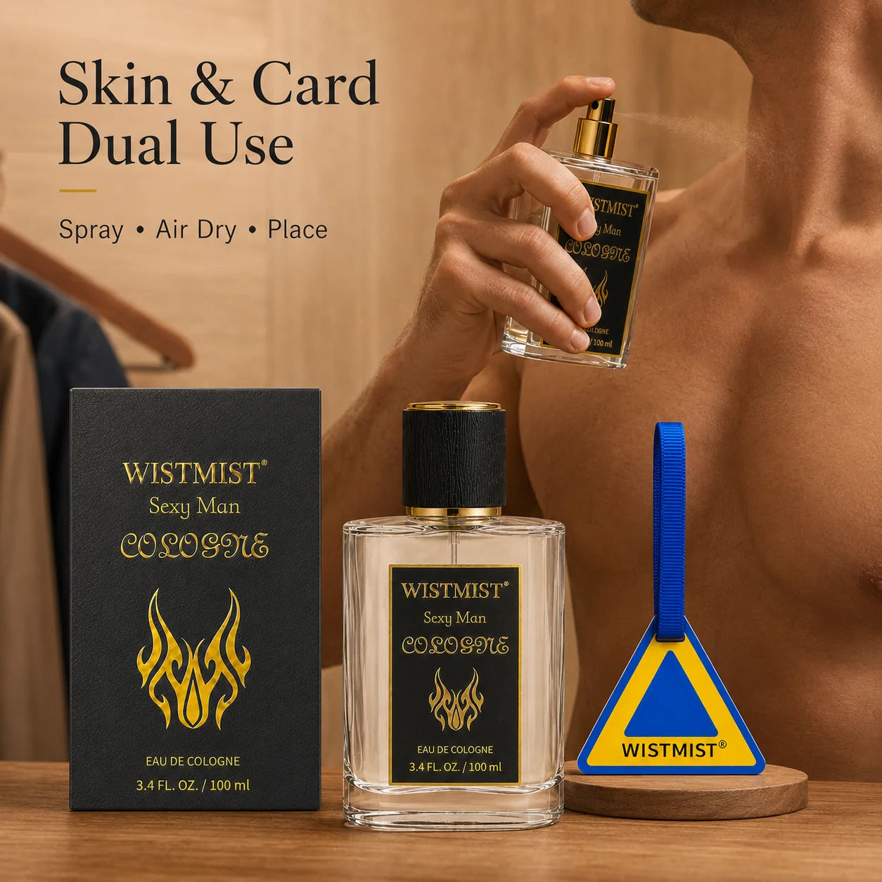 WISTMIST Colonia Sexy para Hombre 100ml, Eau de Cologne e...
