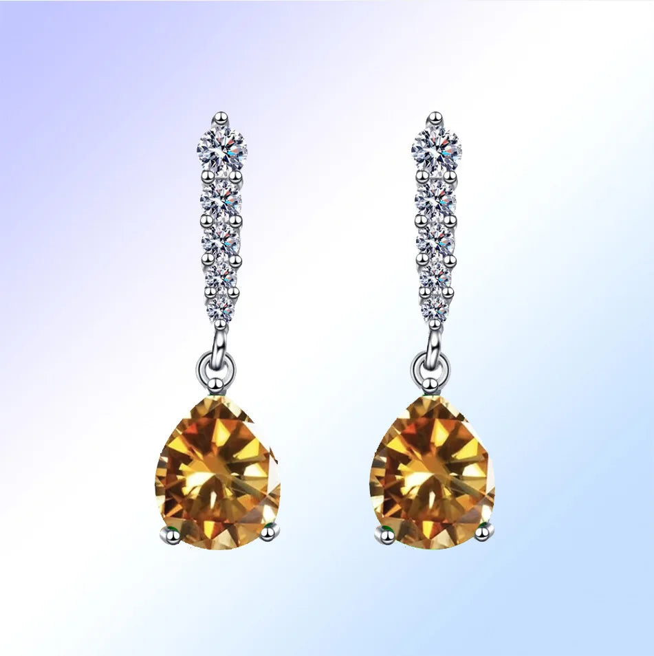 Pendientes elegantes de Plata de Ley 925 con circonita AA...