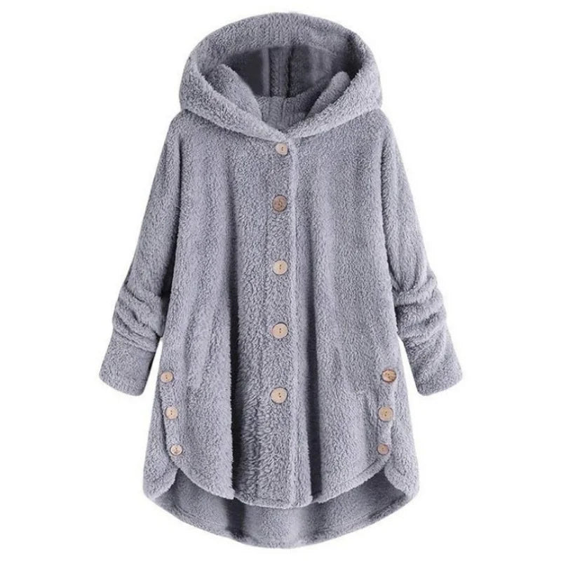 Nueva moda Otoño Invierno, abrigos con botones sólidos pa...