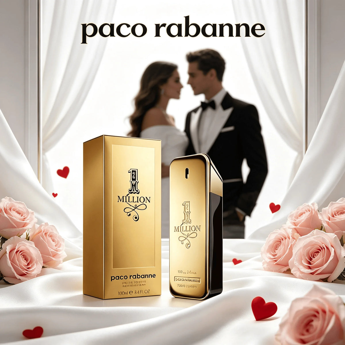 Paco Rabanne 1 Million Eau De Toilette Spray 100ml 3.4 Fl...
