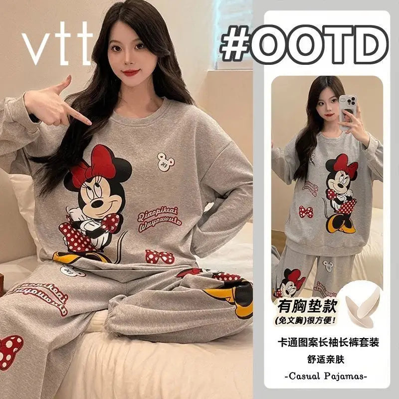 Conjunto Pijama Dibujos Animados Y2K - Algodón y Poliéster Cómodo