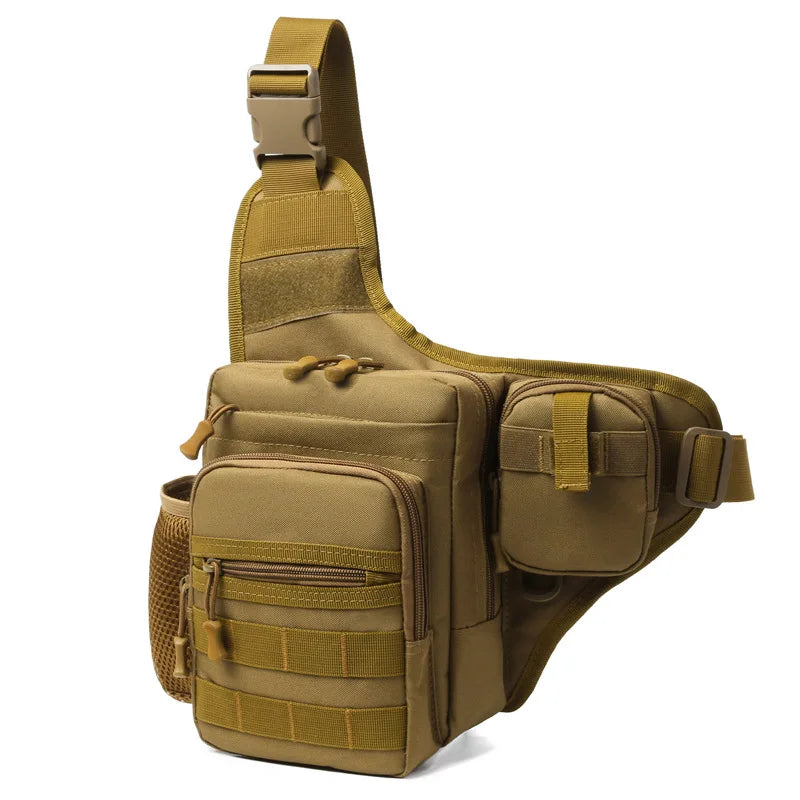 Riñonera táctica Molle para hombre, bolsa de pecho para a...