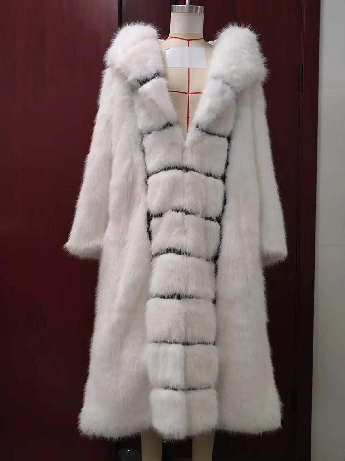 Abrigo de piel sintética para mujer, moda de invierno, ab...