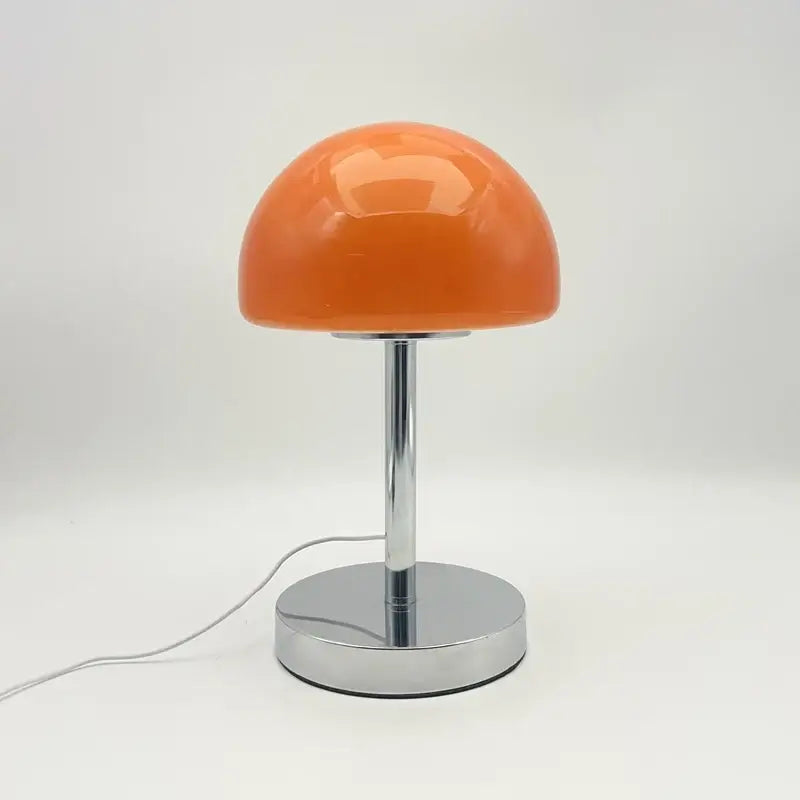 Lámpara de mesa de cristal con cúpula de seta, base de co...