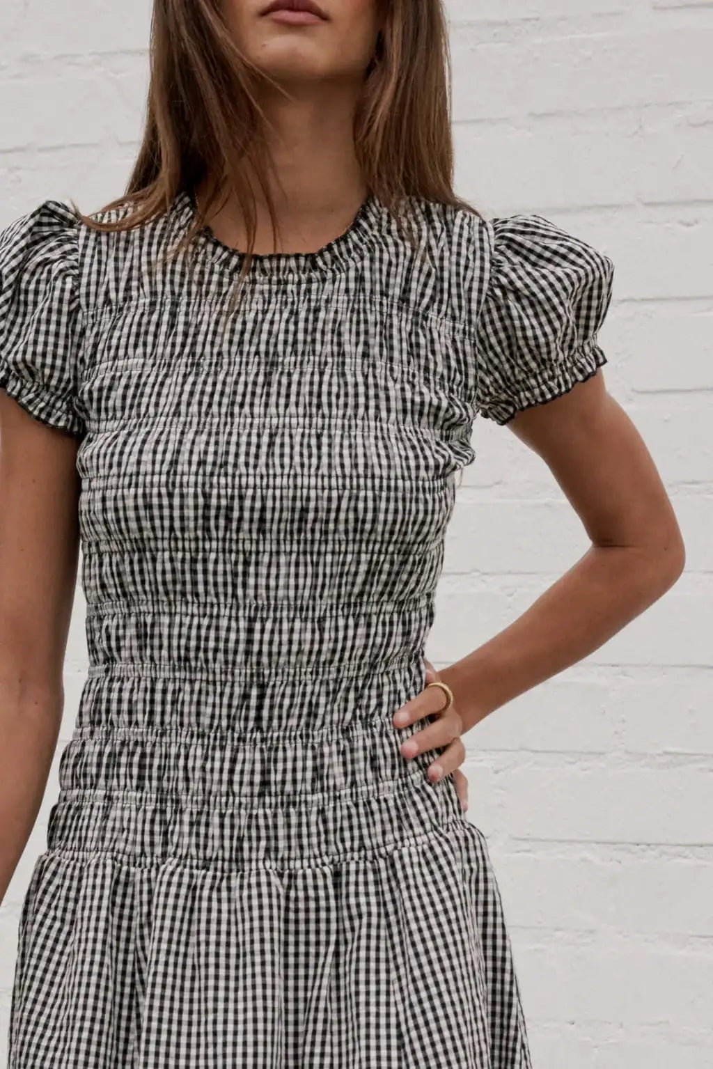 Vestido Smocked para Mujer, Elegante, con Estampado de Cu...