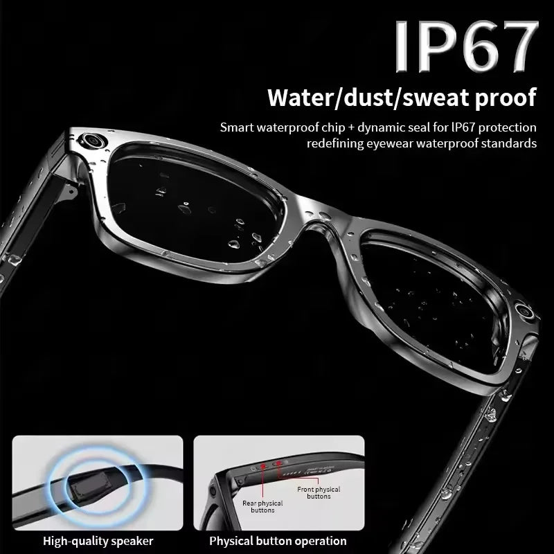 Gafas inteligentes AI 800W, cámara HD antivibración, grab...