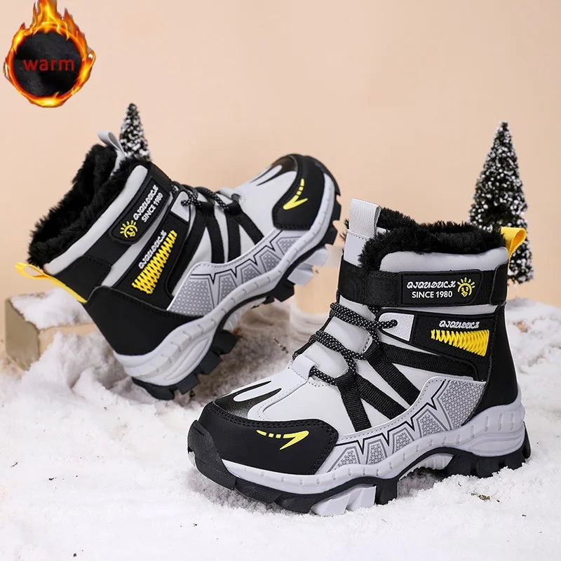 Botas de nieve al aire libre para niños, moda de invierno...