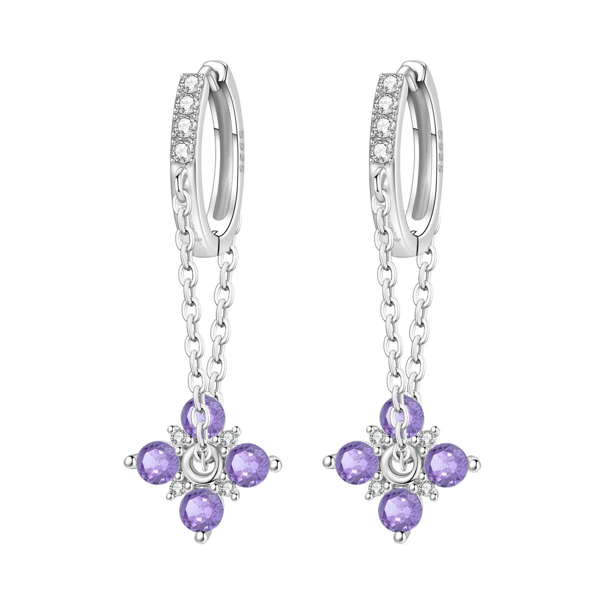 Orstarry Original Plata de Ley 925 pendientes de flor de ...