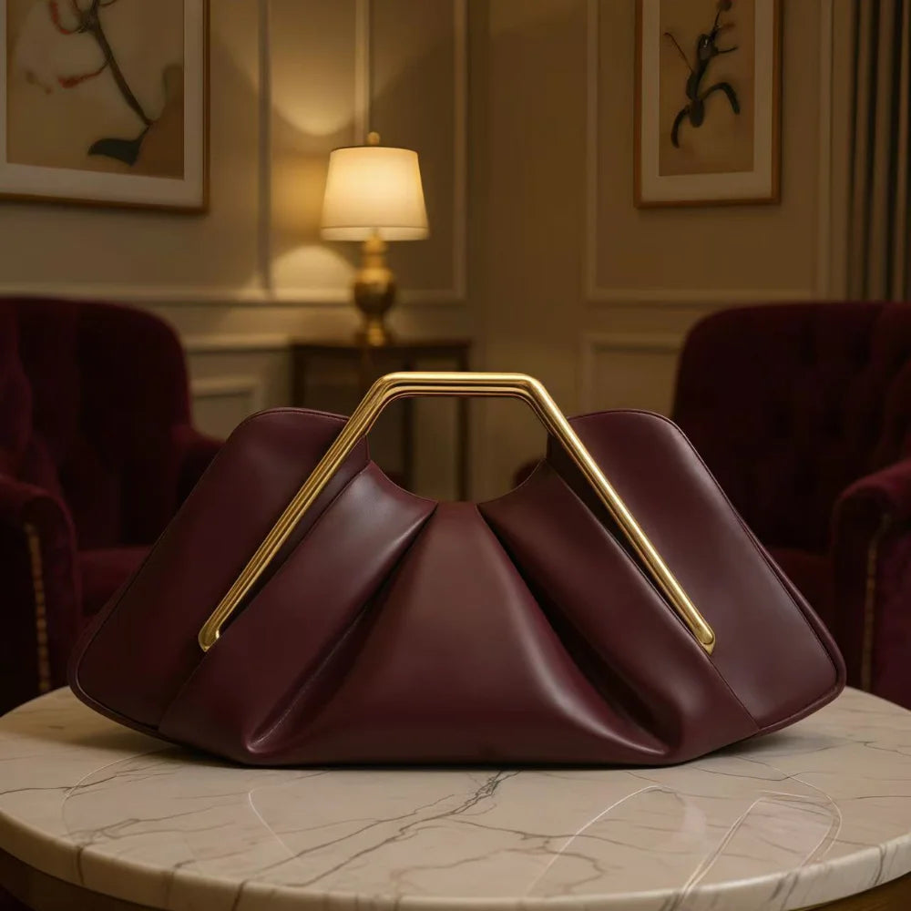 Nuevo Bolso de cuero suave para mujer, bolso nube de nich...