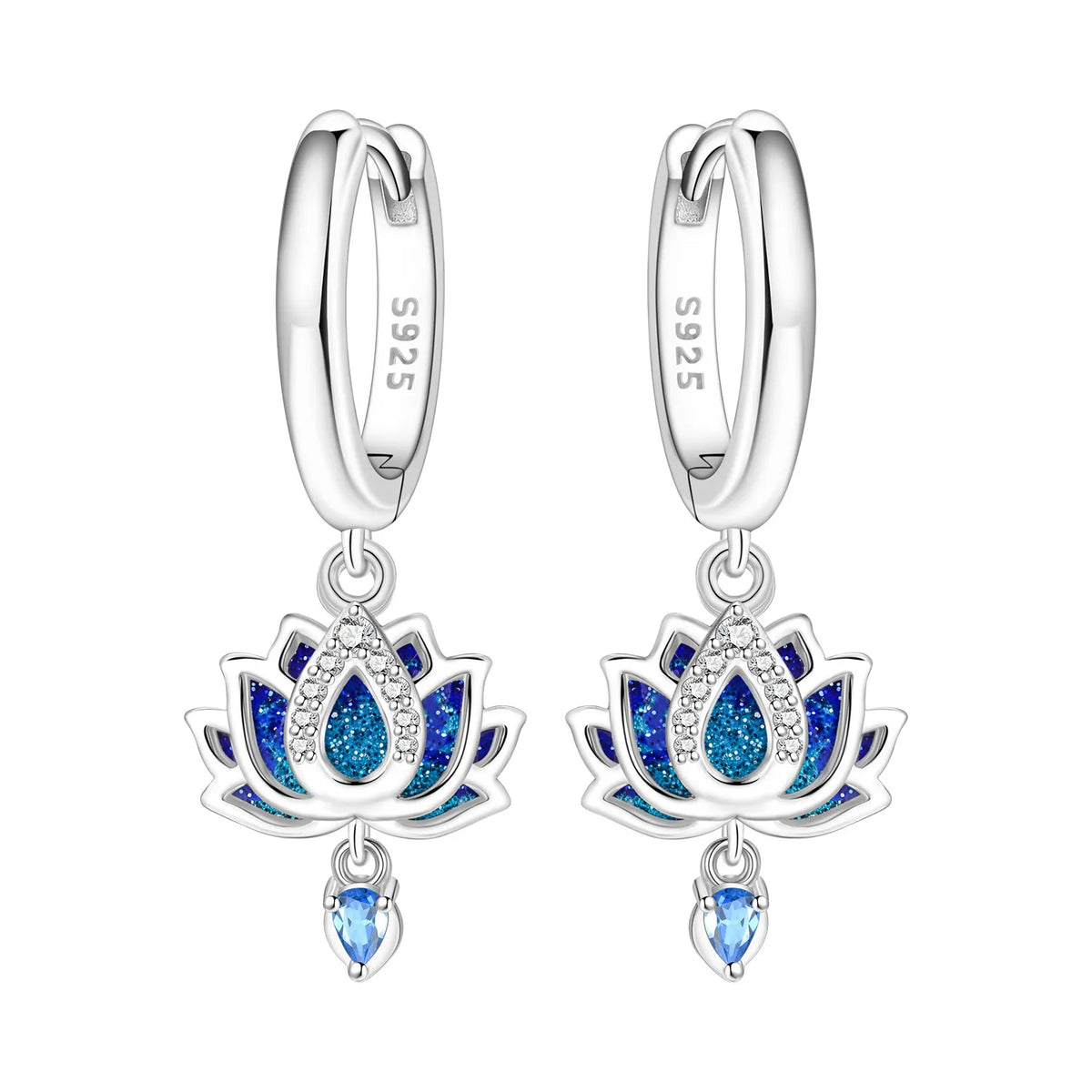 Orstarry Original Plata de Ley 925 pendientes de flor de ...