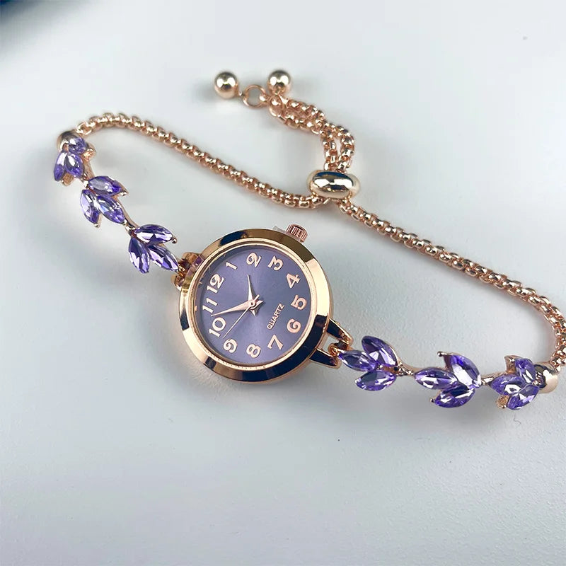 Reloj de Cuarzo Elegante para Mujer con Caja Redonda de A...