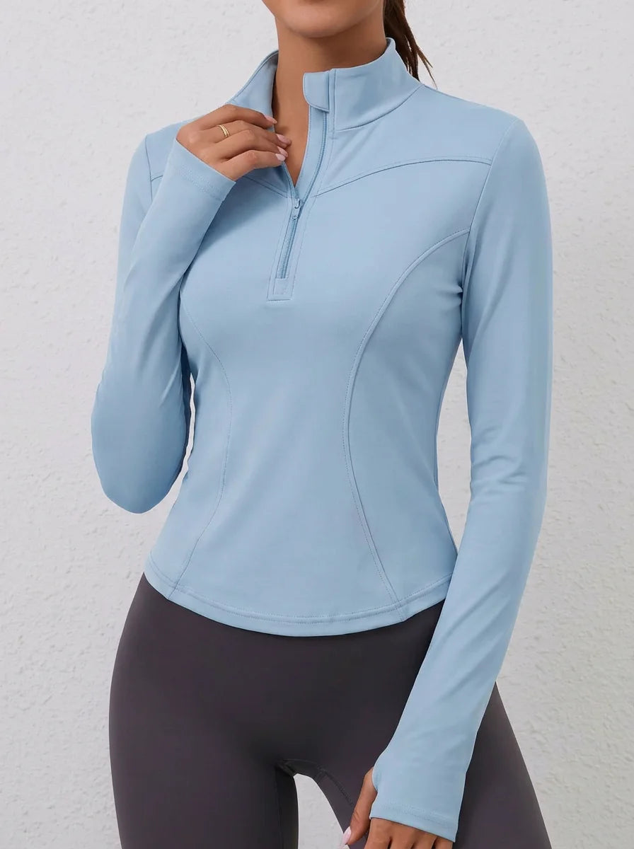 Camiseta Deportiva de Yoga para Mujer, Ajustada, Manga La...