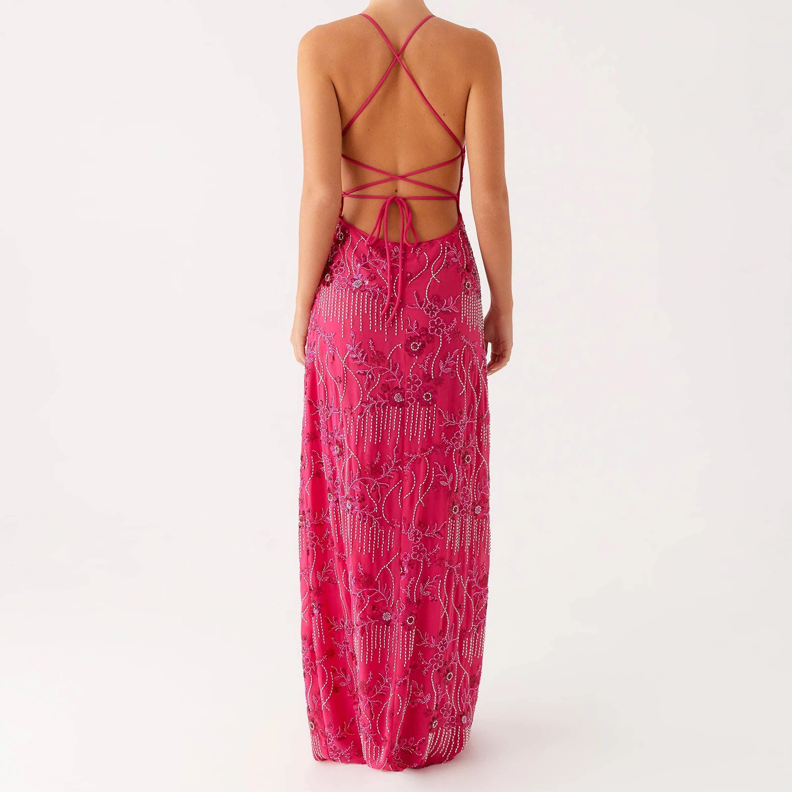 Vestidos largos elegantes con cuentas de lentejuelas para...