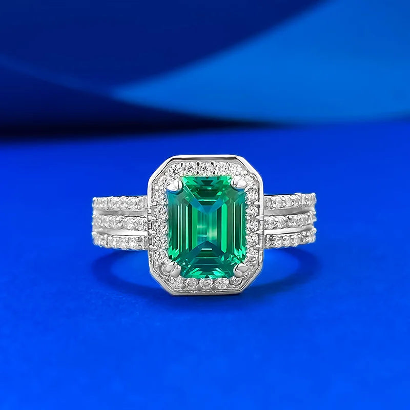 Anillo de lujo de platino blanco sólido de 18 quilates PT...