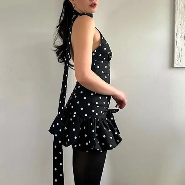 Vestido de verano para mujer con cuello en V, estampado d...