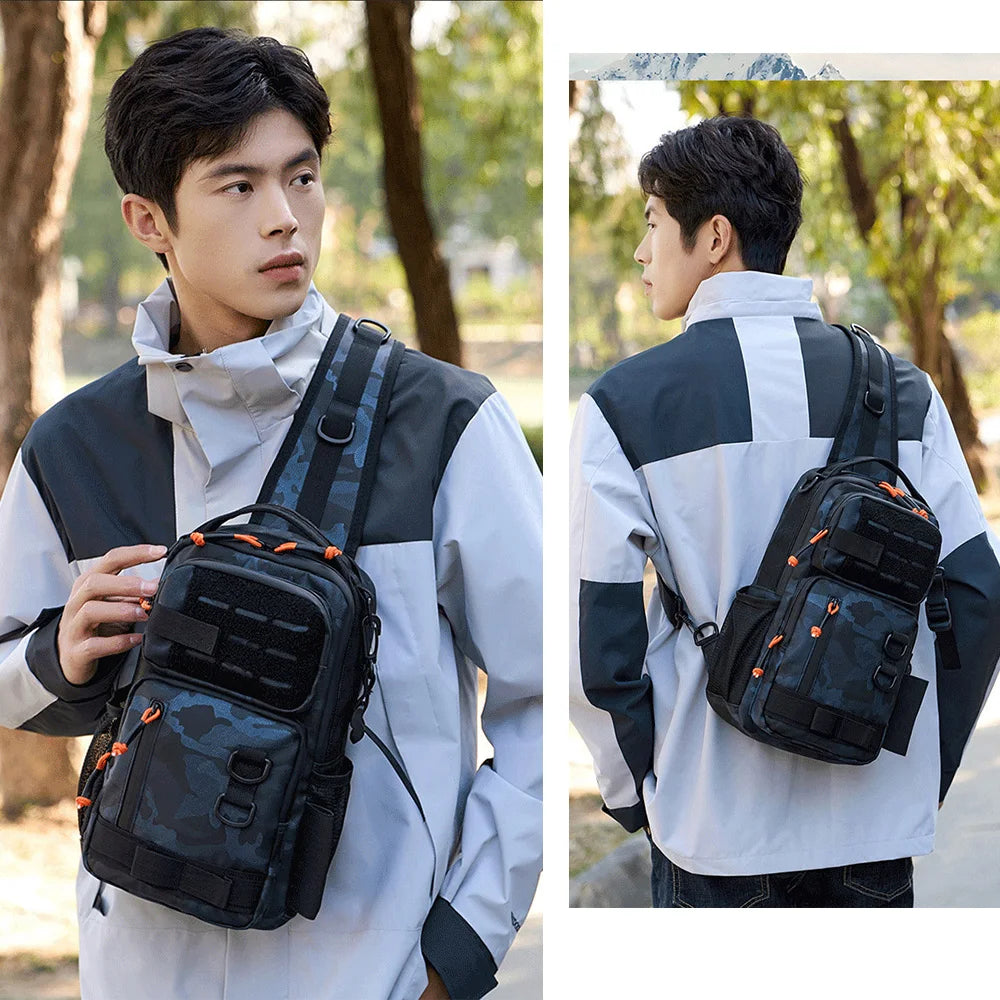 Bolsa de pecho con señuelo de pesca táctica, accesorios p...