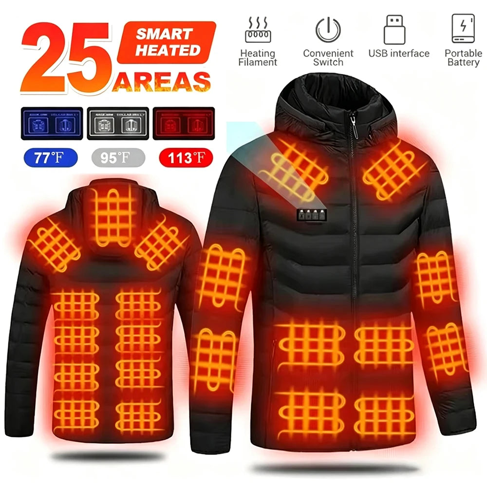 Chaqueta Calefactable 21 Zonas Hombre/Mujer LEOSOXS - Invierno Térmica USB