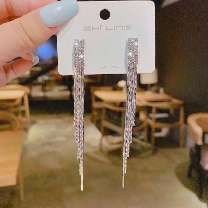 Nuevos pendientes cuadrados de circonita de cristal marró...