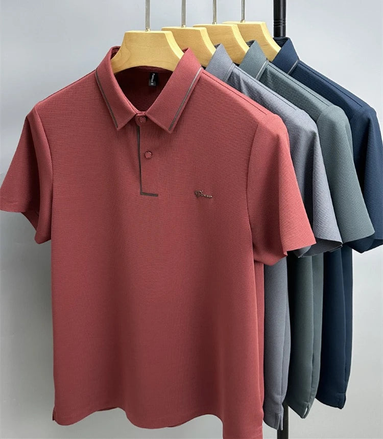 Camisa Polo Diamante Verano Hombre Manga Corta Transpirable Casual - Corporación Turística