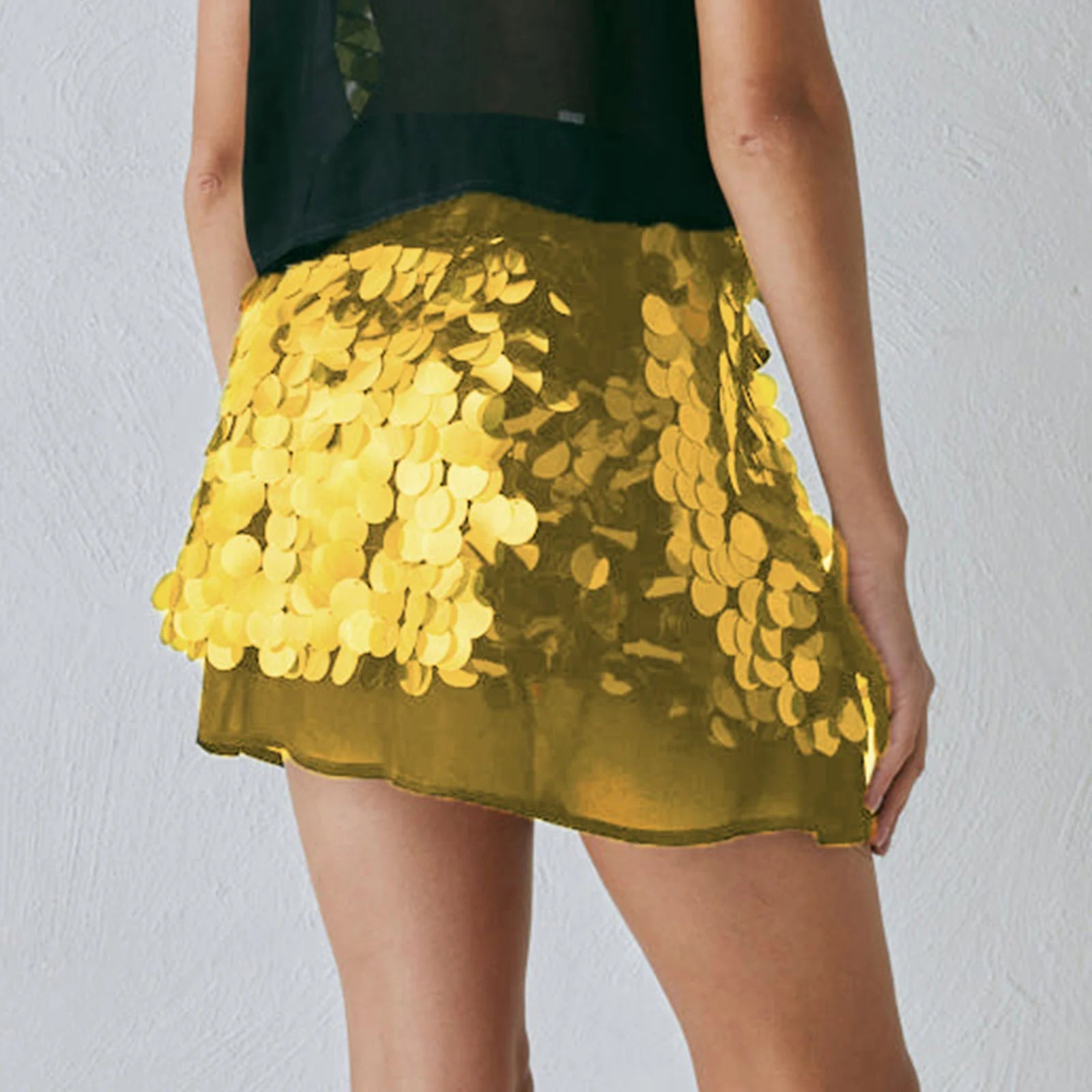 Minifalda de lentejuelas de verano para mujer, faldas láp...