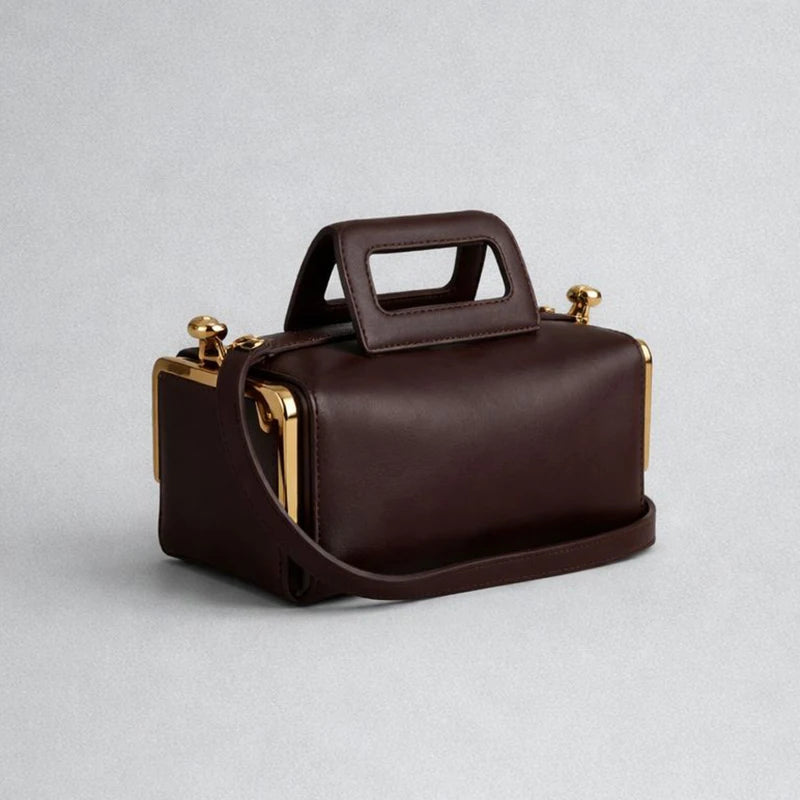 NUEVO Bolso de hombro de PU con diseño de cierre de marco...