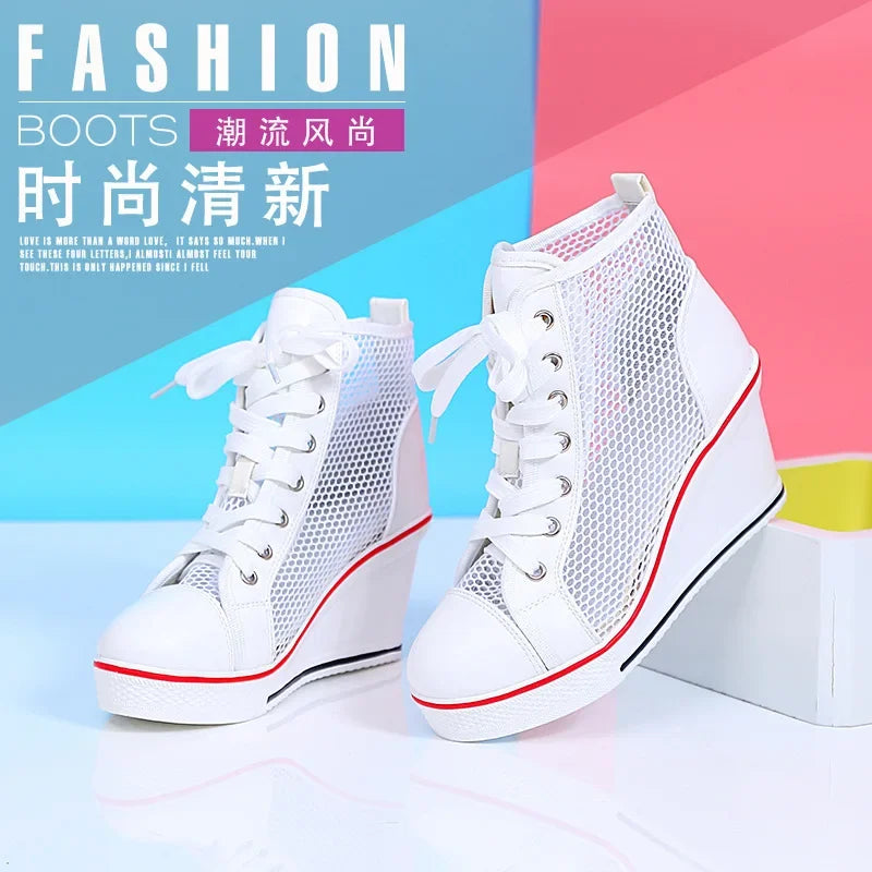 Sandalias de cuña con plataforma de 8 cm para mujer, con ...