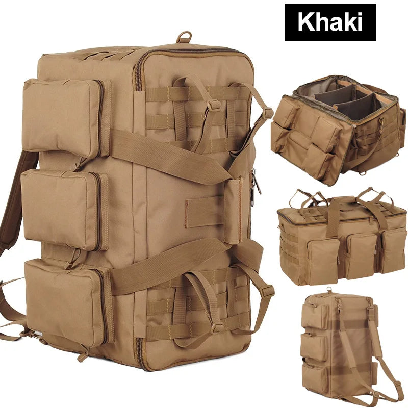 Bolsa de lona para equipaje de 55L, mochila para acampar,...