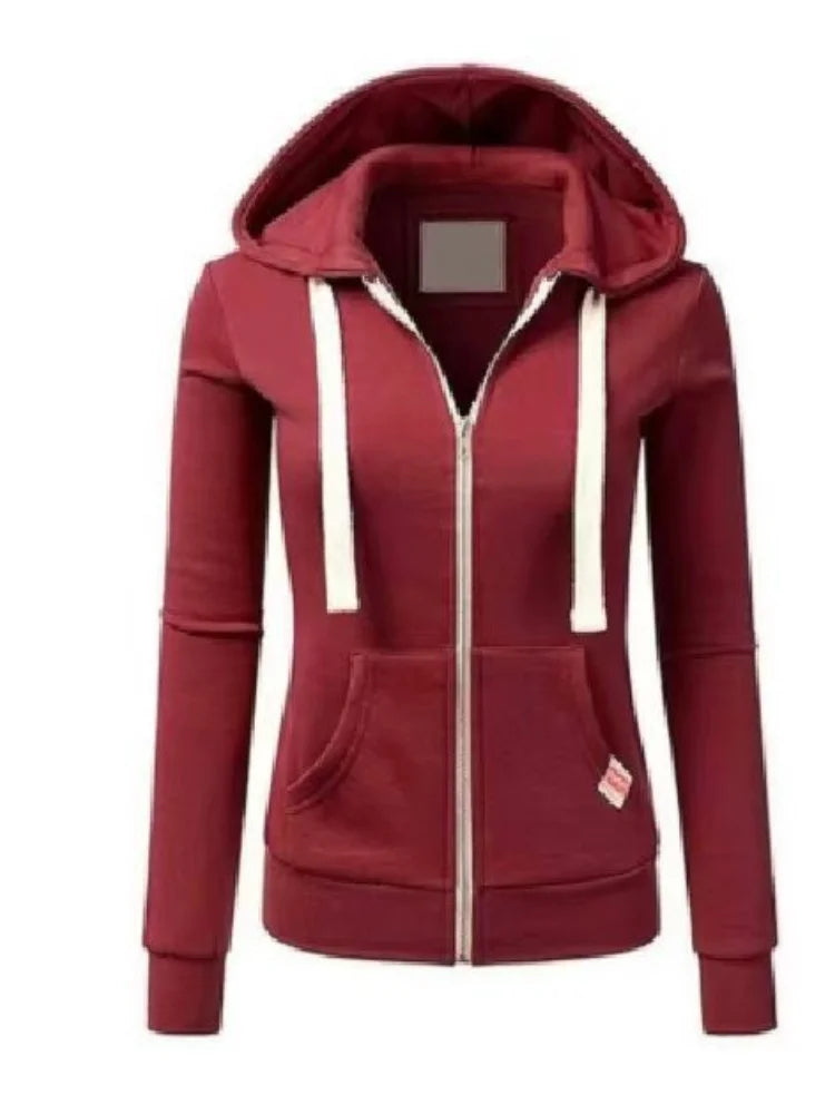 Casual urban women's hoodie sweatshirt by Corporación Turística, featuring a comfortable fit and stylish design.