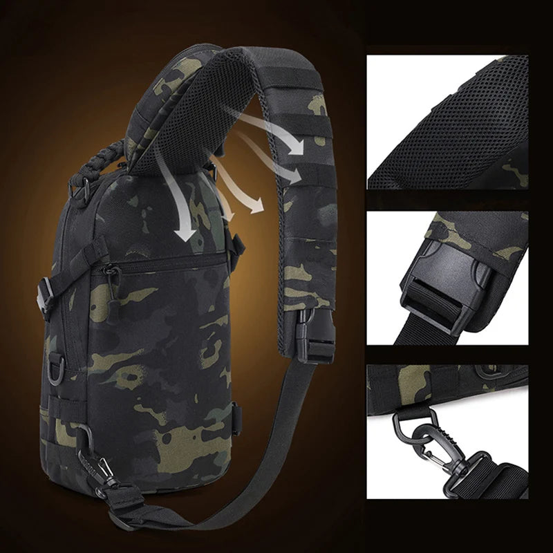 Bolsa de pecho para acampar para hombre, riñonera deporti...