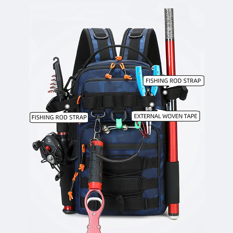 Mochila táctica de pesca para acampar, bolsa para deporte...