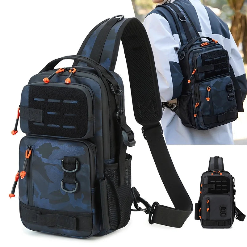 Bolsa de pecho con señuelo de pesca táctica, accesorios p...