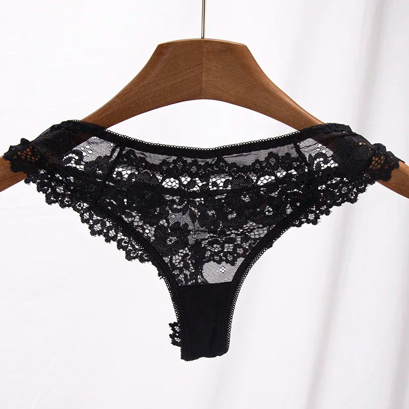 Sexy women's lace panties from Corporación Turística, featuring delicate black lace and comfortable fit.