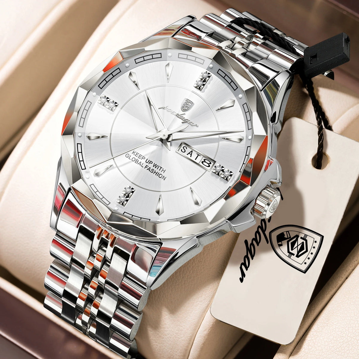 Reloj de Pulsera POEDAGAR para Hombre de Negocios, Resist...