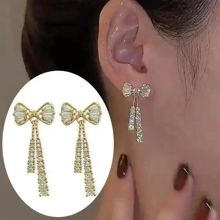 Pendientes de borla de perlas de moda coreana con aguja d...