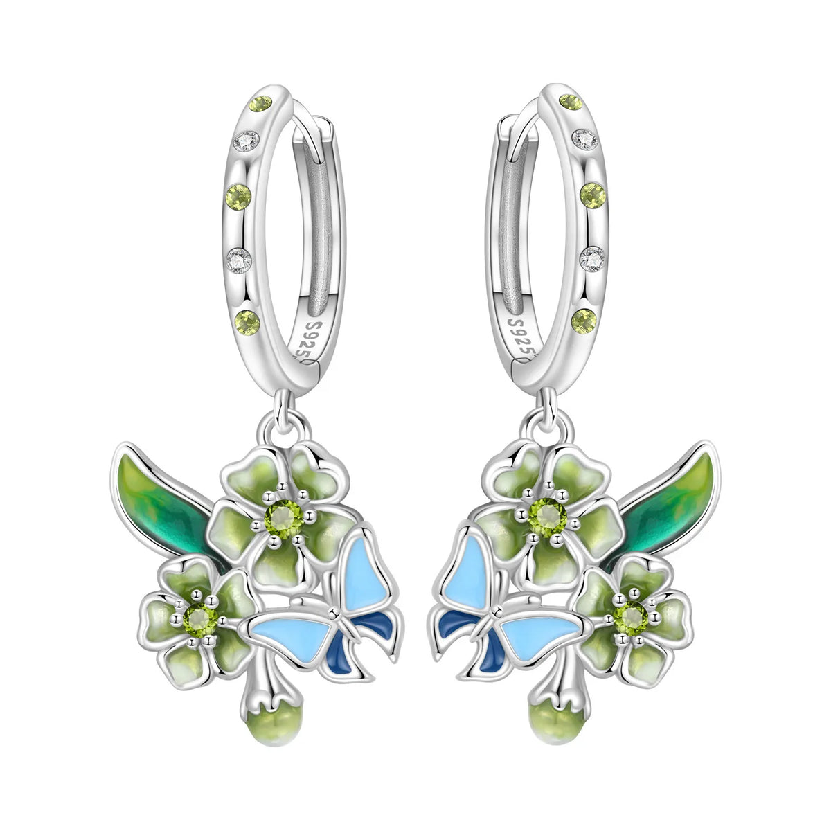 Orstarry Original Plata de Ley 925 pendientes de flor de ...