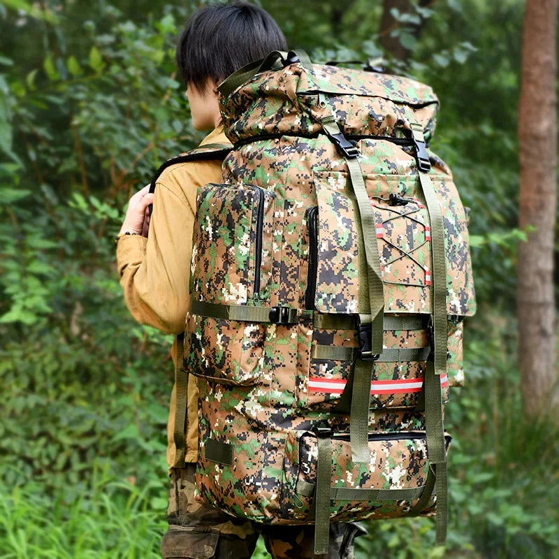 Mochila de senderismo y acampada de 130L, bolsa de equipa...
