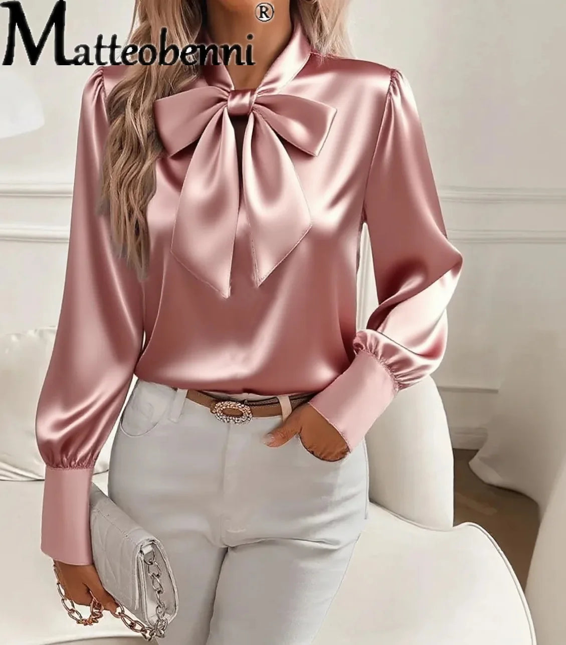 Camisas de Satén para Mujer, Elegantes y a la Moda, Blusa...