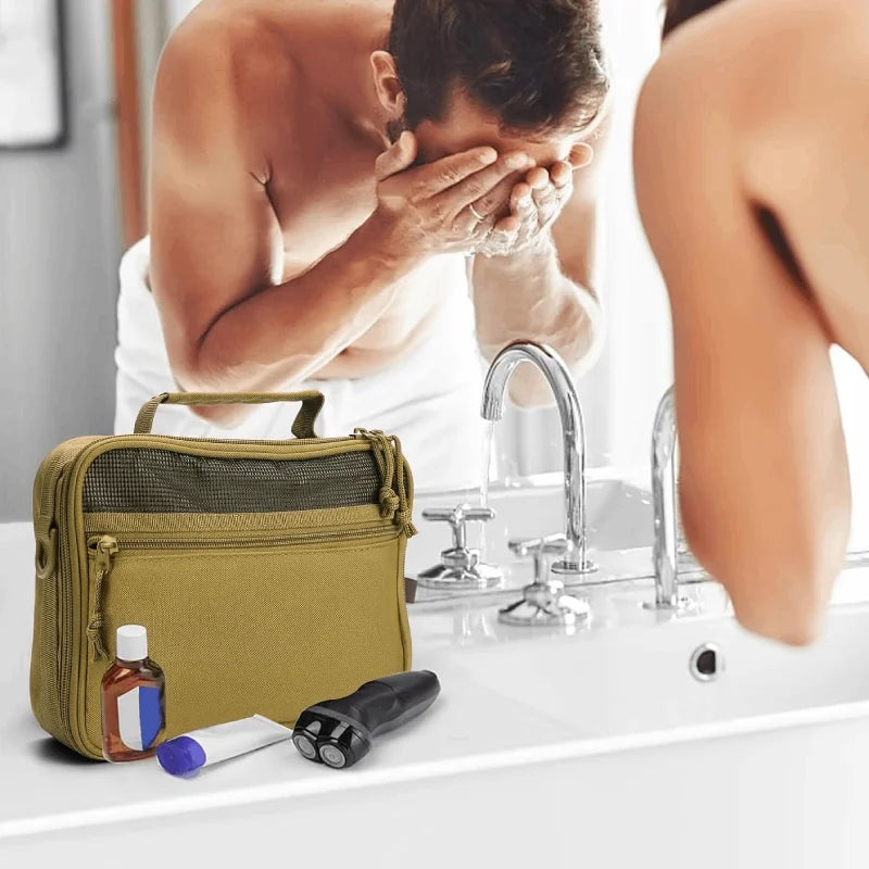 Bolsa de Aseo Táctica para Hombre, Organizador de Baño, B...