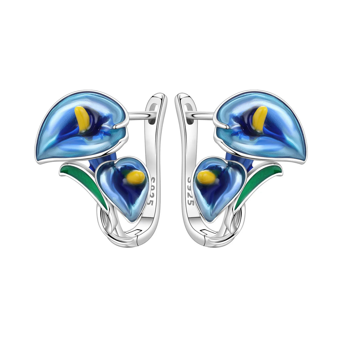 Orstarry Original Plata de Ley 925 pendientes de flor de ...