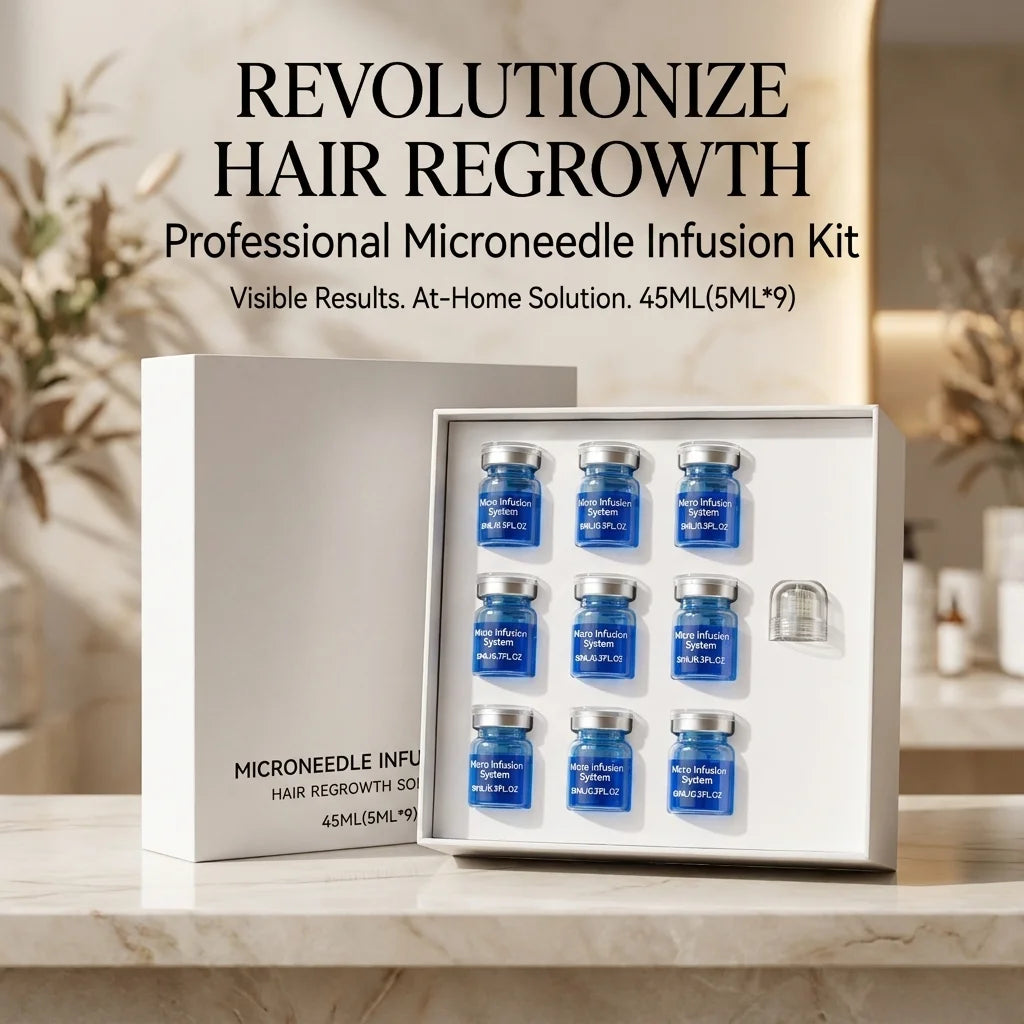 Kit de Microagujas para el Crecimiento del Cabello, Soluc...