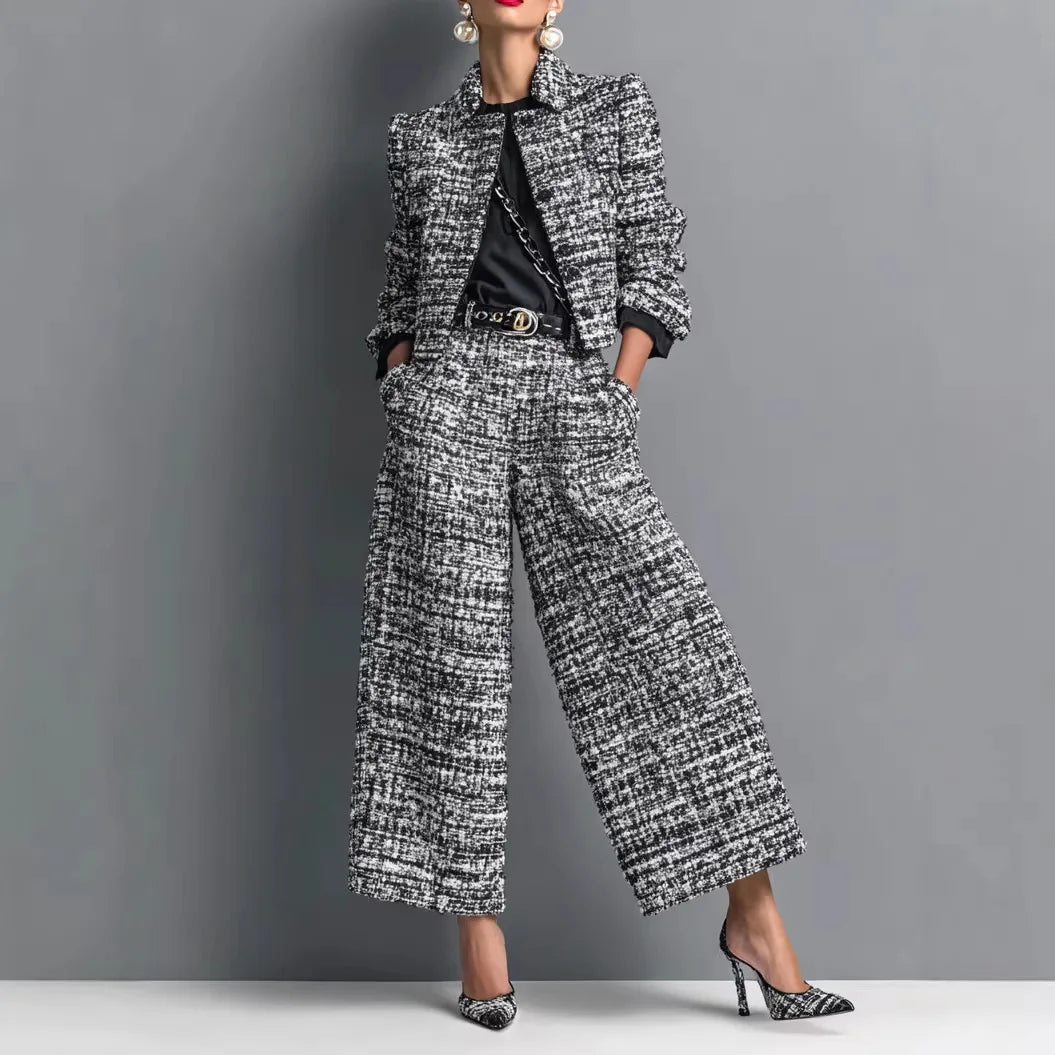 Conjunto de 2 Piezas para Mujer 2026, Chaqueta Corta de M...