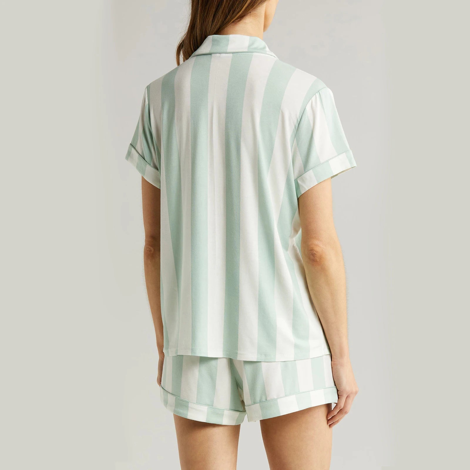 Conjunto de pijama de manga corta para mujer, ropa de dor...