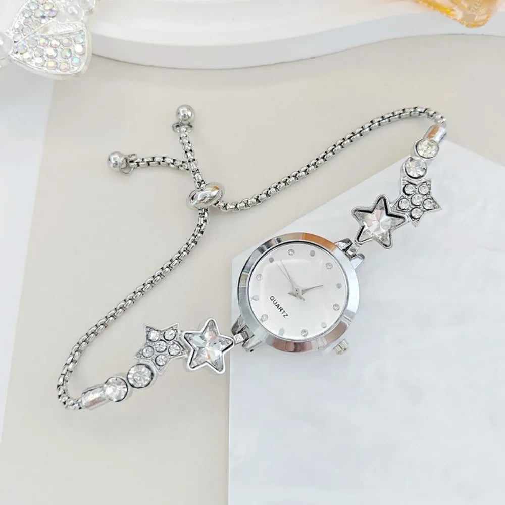Elegante Reloj de Pulsera Ajustable con Pedrería, Reloj d...