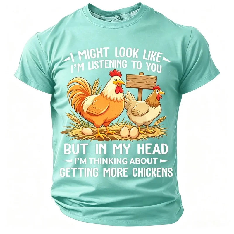 Short-sleeve men's T-shirt with fun graphic print from Corporación Turística, casual and comfortable for everyday wear.